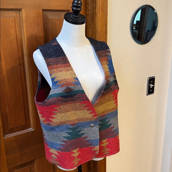 Vintage Two Twenty Gray and Black Wool Blend Vest Size M - Picture 5 of 9